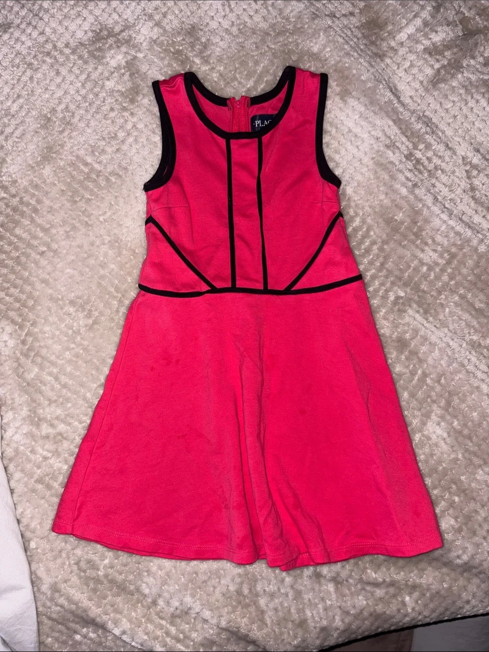 Children’s Place Hot Pink Dress with Black Piping